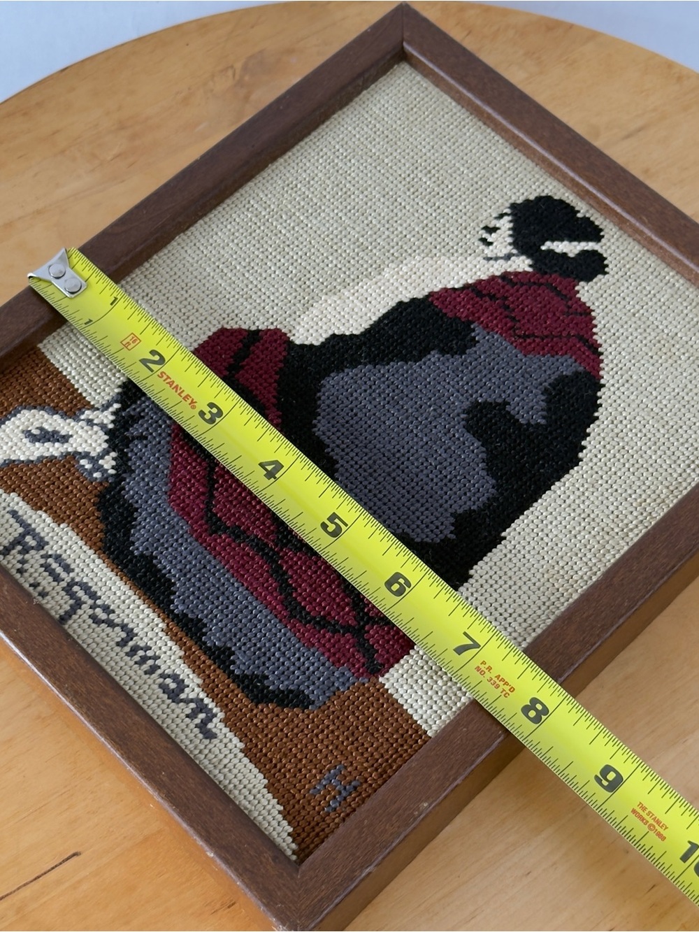 1980 RC Gorman Native American Navajo Woman in a Blanket Needlepoint Art - Picture 7 of 9